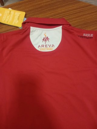 Polo Deportivo Aigle Talla L Rojo/Blanco