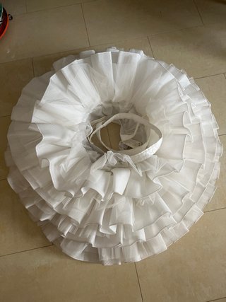 Cancan Fallera Niña Blanco Talla 80