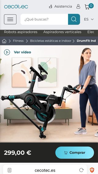 Bicicleta Estática Cecotec Drumfit Indoor 23000 Pr