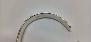 Pulsera Brazalete Plata 925 Diseño Texturizado