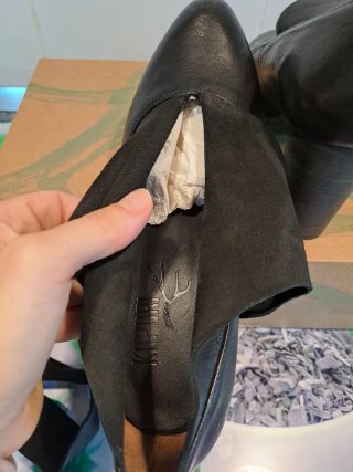 Zapatos de tacon de piel negros