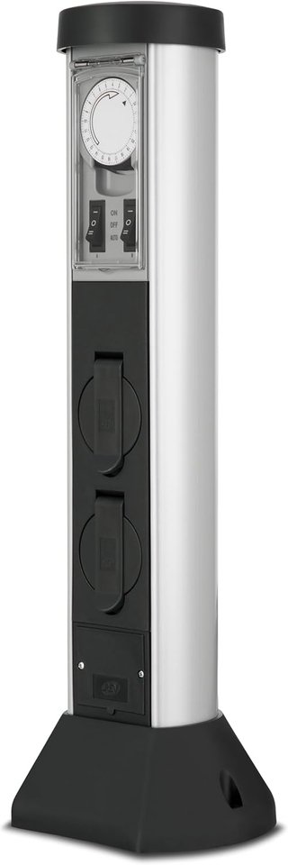 Enchufe exterior Rev Ritter, 5 m + temporizador