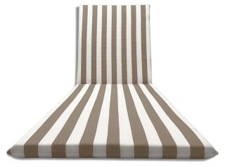 Tumbona Outsunny Plegable Crema y conchoneta rayas