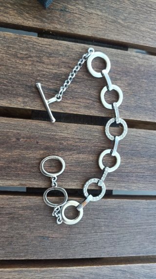 Lote 2 pulseras plata y nacar