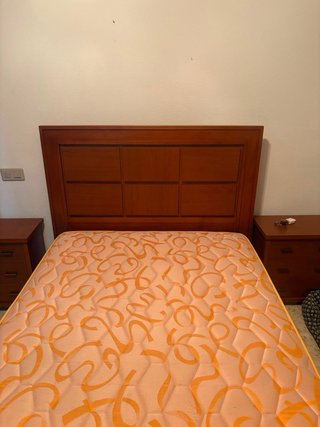 Cama matrimonio madera cabecero y  piecero