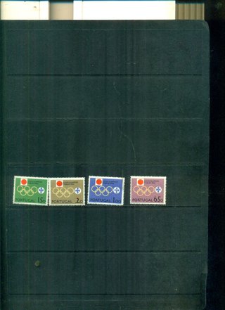 4 Francobolli Portogallo Olimpiadi 1964 Tokyo Nuov