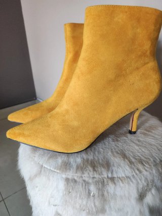 Botines Marypaz Tacón Fino T38 Amarillo