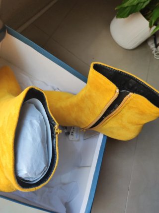 Botines Marypaz Tacón Fino T38 Amarillo