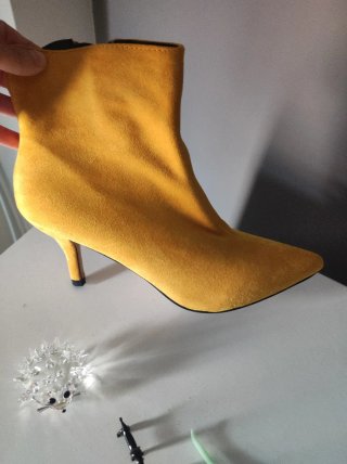Botines Marypaz Tacón Fino T38 Amarillo