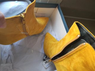 Botines Marypaz Tacón Fino T38 Amarillo