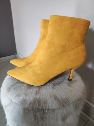 Botines Marypaz Tacón Fino T38 Amarillo