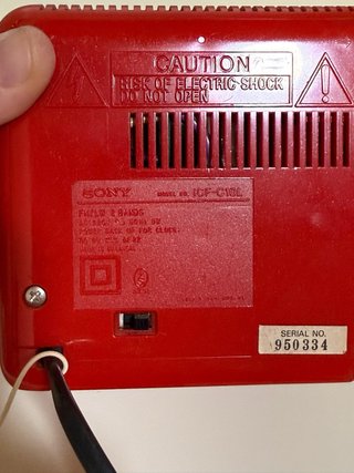 Radio Despertador Sony Rojo ICF-C10L