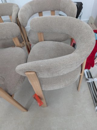 Sillas comedor Sklum tela y madera