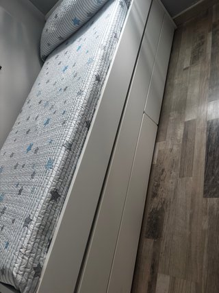Cama 90x200 cm con cama auxiliar y cajones