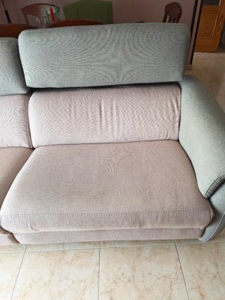Sofá reclinable, cabezeros y sillon, 2 puntos d Us