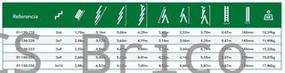 Escalera Aluminio 3x8 - 2,32+2,32+2,32 M - 54-60-54x25mm