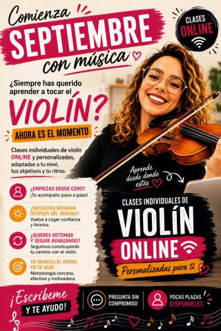 Clases de violín ONLINE curso 2026/2027
