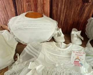 Conjunto Bautizo Organza 6/9 Meses.mas en mi perfi