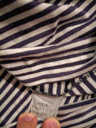 Pijama rayas manga larga azul y blanco
