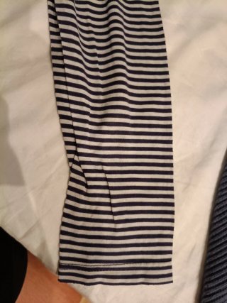 Pijama rayas manga larga azul y blanco