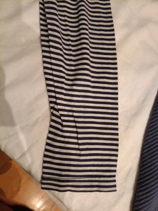 Pijama rayas manga larga azul y blanco