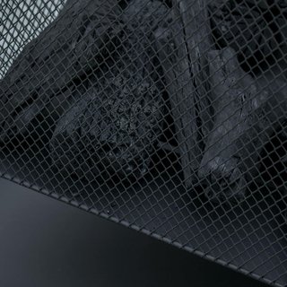 Caminetto da Giardino Portatile in Metallo, Caminetto da Esterno con Design Sospeso e Attizzatoio, 45X45X43Cm Nero