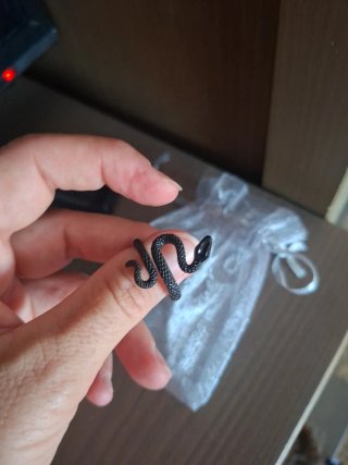 Anillo serpiente negro de Saga la orden de cain