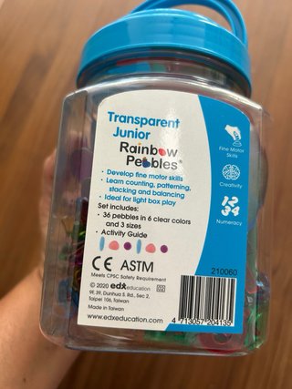 Piedras transparentes Rainbow Pebbles Junior
