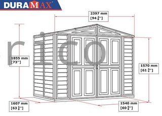 Caseta PVC Duramate III 160x239x185 cm - Duramax