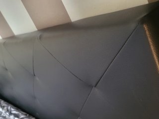 Testiera letto matrimoniale ecopelle nera