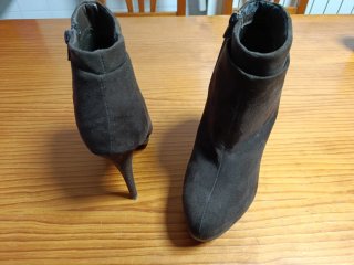 Botines marrones tacón talla 41