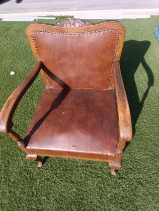 Butaca de piel vintage