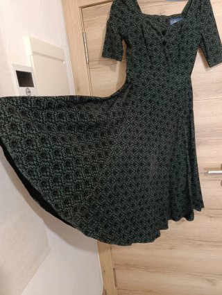 Vestido retro años 50 estampado en relieve de terc