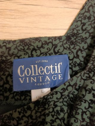 Vestido retro años 50 estampado en relieve de terc