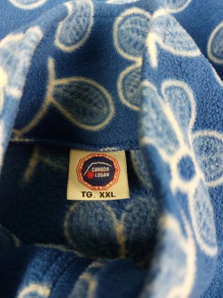 Pile Vintage Floreale Canada Logan Blu/Bianco XL