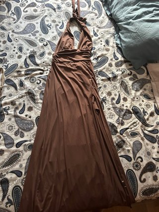 Vestido marrón largo talla M