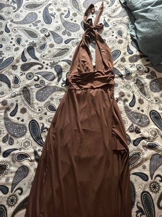 Vestido marrón largo talla M