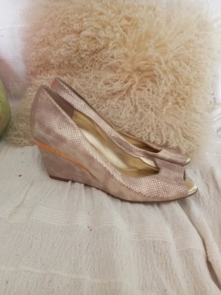 Zapatos Nine West dorados leather