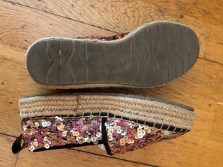 Alpargatas Zara lentejuelas multicolor