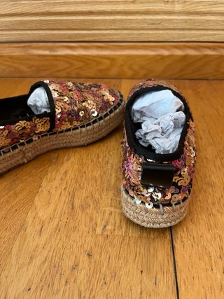 Alpargatas Zara lentejuelas multicolor