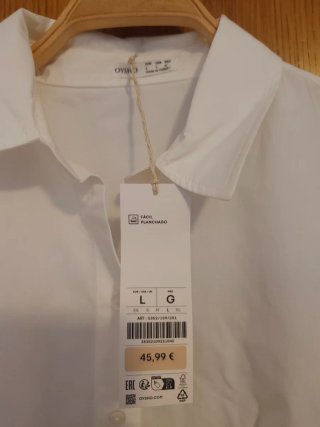 Camisa blanca Oysho talla L