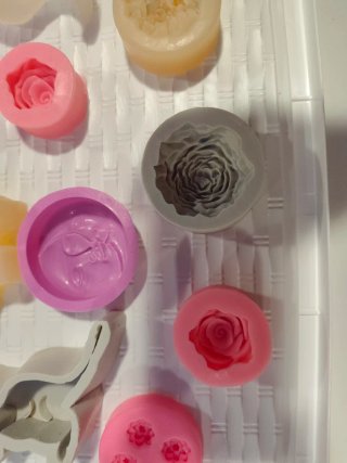 Moldes silicona velas, yeso, cemento, arcilla
