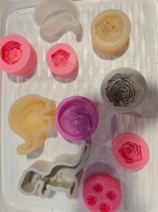 Moldes silicona velas, yeso, cemento, arcilla