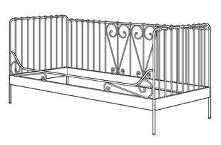 Cama Ikea Meldal Metal Negra