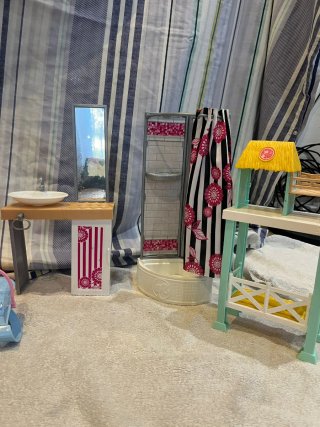 Lote Juguetes Barbie Cocina Baño Cama