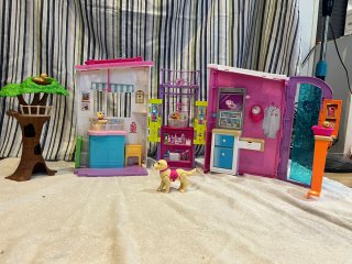 Lote Juguetes Barbie Cocina Baño Cama