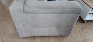 Sofá rinconera gris tela