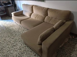 Sofá modular chaise longue, 2 plazas e individual