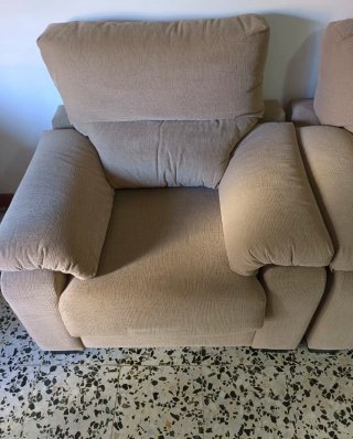 Sofá modular chaise longue, 2 plazas e individual
