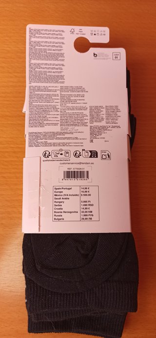Calcetines Largos negros rayas mujer Talla Única